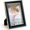 icture Frames Navy Blue Enamel with Gold Metal Edge and HD Real Glass Wall